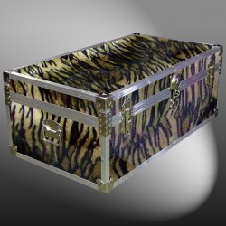 06-191 TIE FAUX TIGER 36 Cabin Storage Trunk with Alloy Trim