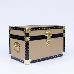 12-206 Lux Champagne Tuck Box Storage Trunk with ABS Trim