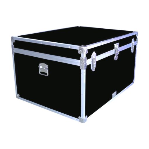 02-140 RE BLACK Jumbo Storage Trunk with Alloy Trim