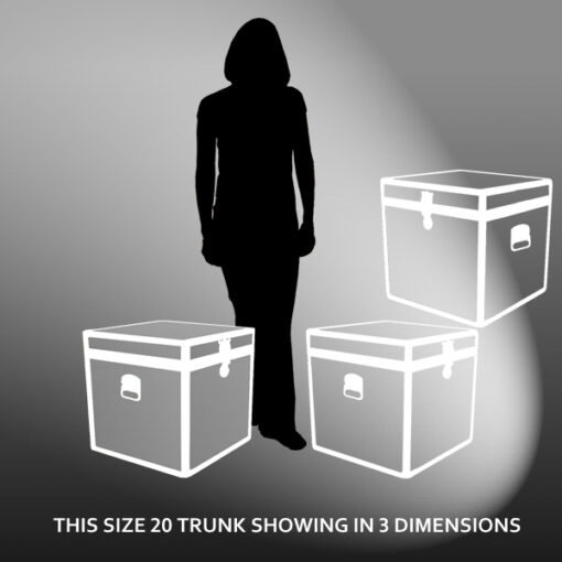 20-191 TIE FAUX TIGER Cube Storage Trunk with Alloy Trim - Image 3