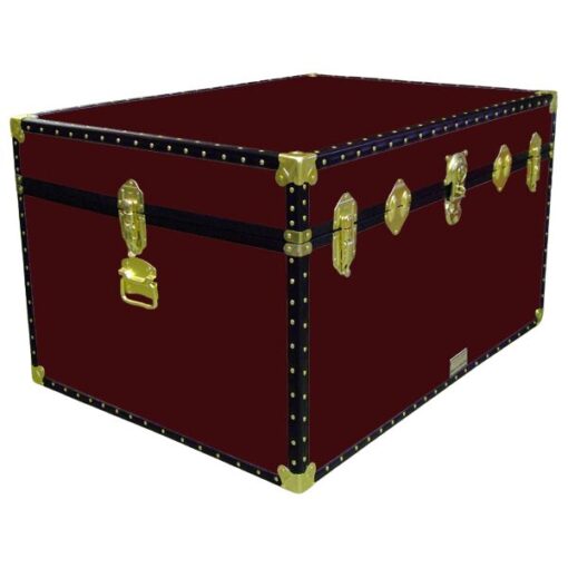 01-142 R MAROON Super Jumbo Storage Trunk with ABS Trim