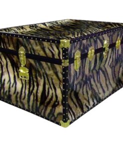 01-226 TI FAUX TIGER Super Jumbo Storage Trunk with ABS Trim