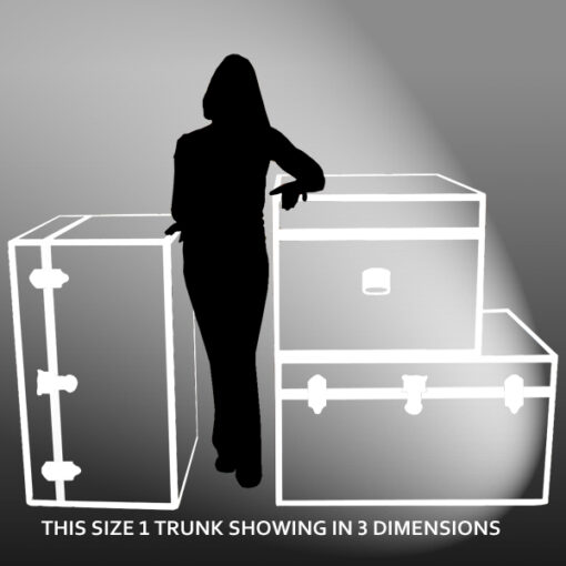 01-140 R OLIVE Super Jumbo Storage Trunk with ABS Trim - Image 3