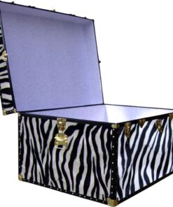Alternative view of 01-220 ZEB FAUX ZEBRA Super Jumbo Storage Trunk with ABS Trim