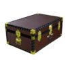 10-170 BL BROWN LEATHERETTE 27 Cabin Storage Trunk with ABS Trim