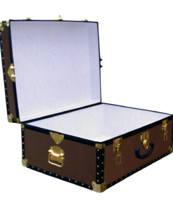 Alternative view of 10-170 BL BROWN LEATHERETTE 27 Cabin Storage Trunk with ABS Trim