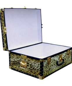 Alternative view of 10-178 CH FAUX CHEETAH 27 Cabin Storage Trunk with ABS Trim