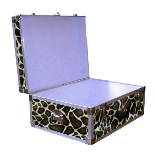 10-181 GE FAUX GIRAFFE 27 Cabin Storage Trunk with Alloy Trim - Image 2