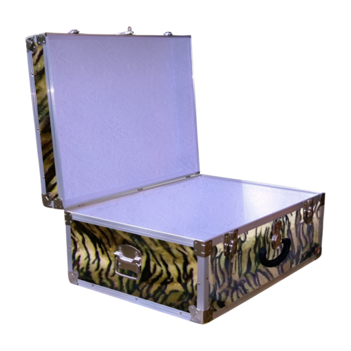 10-183 TIE FAUX TIGER 27 Cabin Storage Trunk with Alloy Trim - Image 2