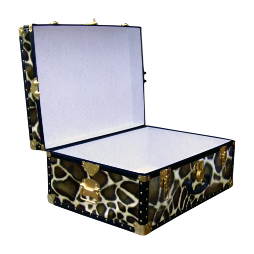 10-180 G FAUX GIRAFFE 27 Cabin Storage Trunk with ABS Trim - Image 2
