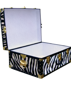 Alternative view of 10-176 ZEB FAUX ZEBRA 27 Cabin Storage Trunk with ABS Trim