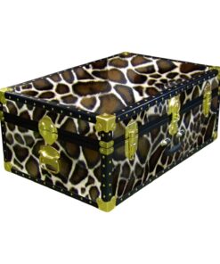 10-180 G FAUX GIRAFFE 27 Cabin Storage Trunk with ABS Trim