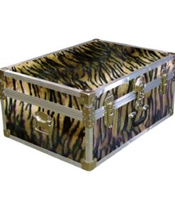 10-183 TIE FAUX TIGER 27 Cabin Storage Trunk with Alloy Trim