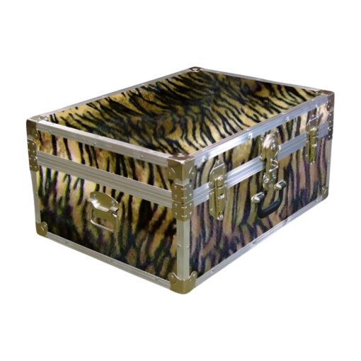 10-183 TIE FAUX TIGER 27 Cabin Storage Trunk with Alloy Trim