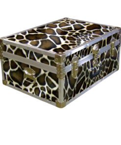 10-181 GE FAUX GIRAFFE 27 Cabin Storage Trunk with Alloy Trim