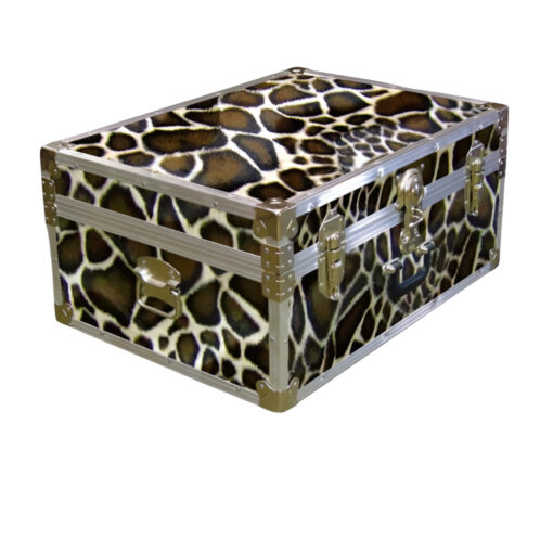 10-181 GE FAUX GIRAFFE 27 Cabin Storage Trunk with Alloy Trim