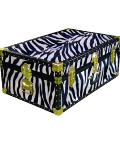 10-176 ZEB FAUX ZEBRA 27 Cabin Storage Trunk with ABS Trim