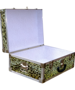 Alternative view of 11-169 CHE FAUX CHEETAH 24 Storage Trunk Case with Alloy Trim