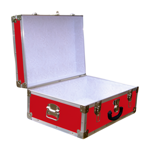 11-085 RE RED 24 Storage Trunk Case with Alloy Trim - Image 2
