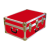 11-085 RE RED 24 Storage Trunk Case with Alloy Trim