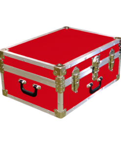 11-085 RE RED 24 Storage Trunk Case with Alloy Trim