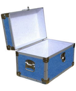 Alternative view of 12-063.5 DFDE FADED DENIM Tuck Box Storage Trunk with Alloy Trim