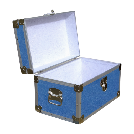12-063.5 DFDE FADED DENIM Tuck Box Storage Trunk with Alloy Trim - Image 2