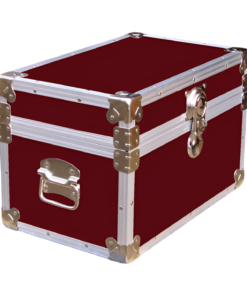 12-060 RE MAROON Tuck Box Storage Trunk with Alloy Trim