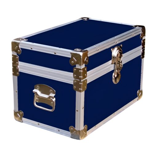 12-060.5 RE NAVY Tuck Box Storage Trunk with Alloy Trim