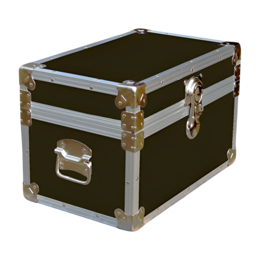 12-059 RE OLIVE Tuck Box Storage Trunk with Alloy Trim