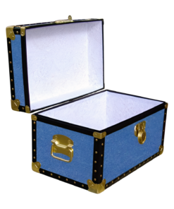 Alternative view of 12-063 FD FADED DENIM Tuck Box Storage Trunk with ABS Trim