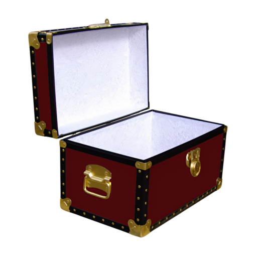 12-057 R MAROON Tuck Box Storage Trunk with ABS Trim - Image 2