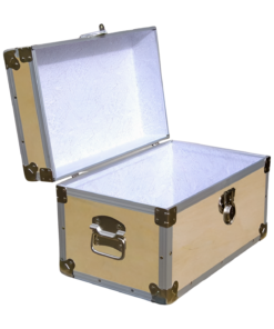 Alternative view of 12-047 WE WOOD Tuck Box Storage Trunk with Alloy Trim