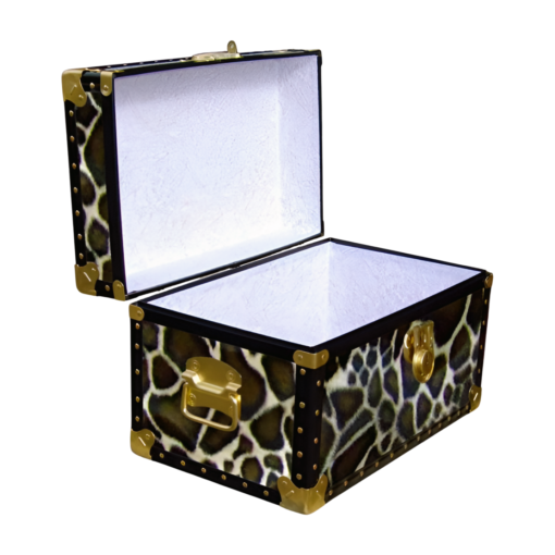 12-104 G FAUX GIRAFFE Tuck Box Storage Trunk with ABS Trim - Image 2