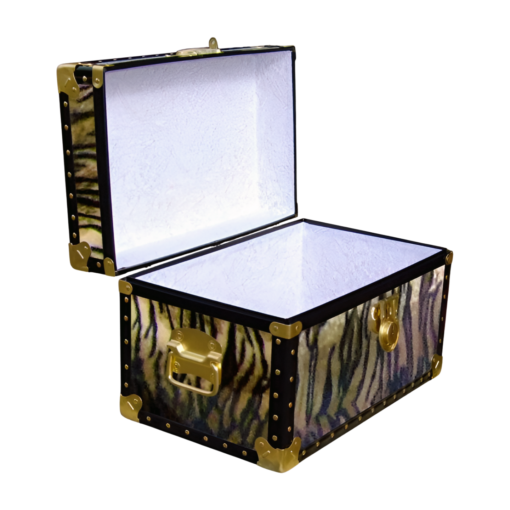 12-106 TI FAUX TIGER Tuck Box Storage Trunk with ABS Trim - Image 2