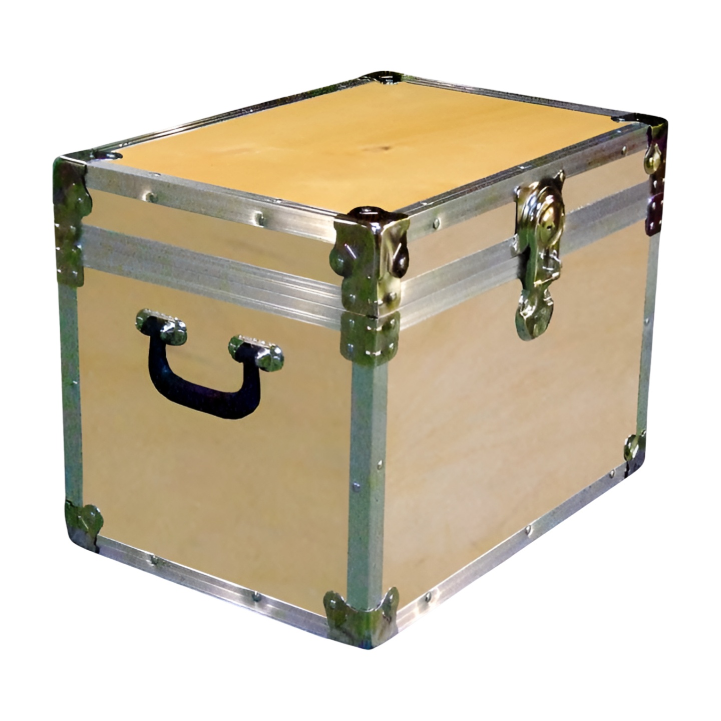 13A-071 WE WOOD XL Tuck Box Storage Trunk with Alloy Trim
