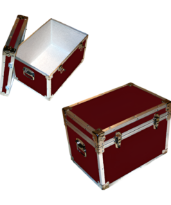 13-082 RE MAROON LP 150 Storage Trunk with Alloy Trim
