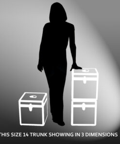 Alternative view of 14-077 RE NAVY LP 100 Storage Trunk with Alloy Trim