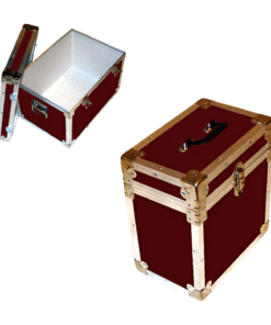 15-074 RE MAROON LP 50 Storage Trunk with Alloy Trim