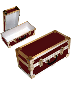 16-072 RE MAROON Single 100 Storage Trunk with Alloy Trim