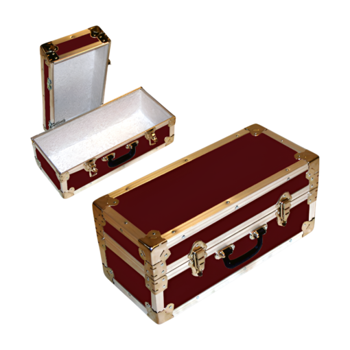 16-072 RE MAROON Single 100 Storage Trunk with Alloy Trim
