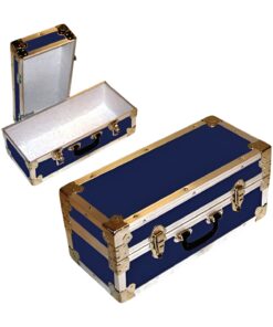 16-073 RE NAVY Single 100 Storage Trunk with Alloy Trim