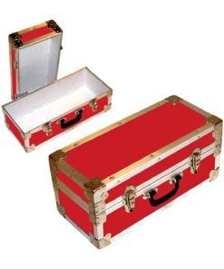16-071 RE RED Single 100 Storage Trunk with Alloy Trim