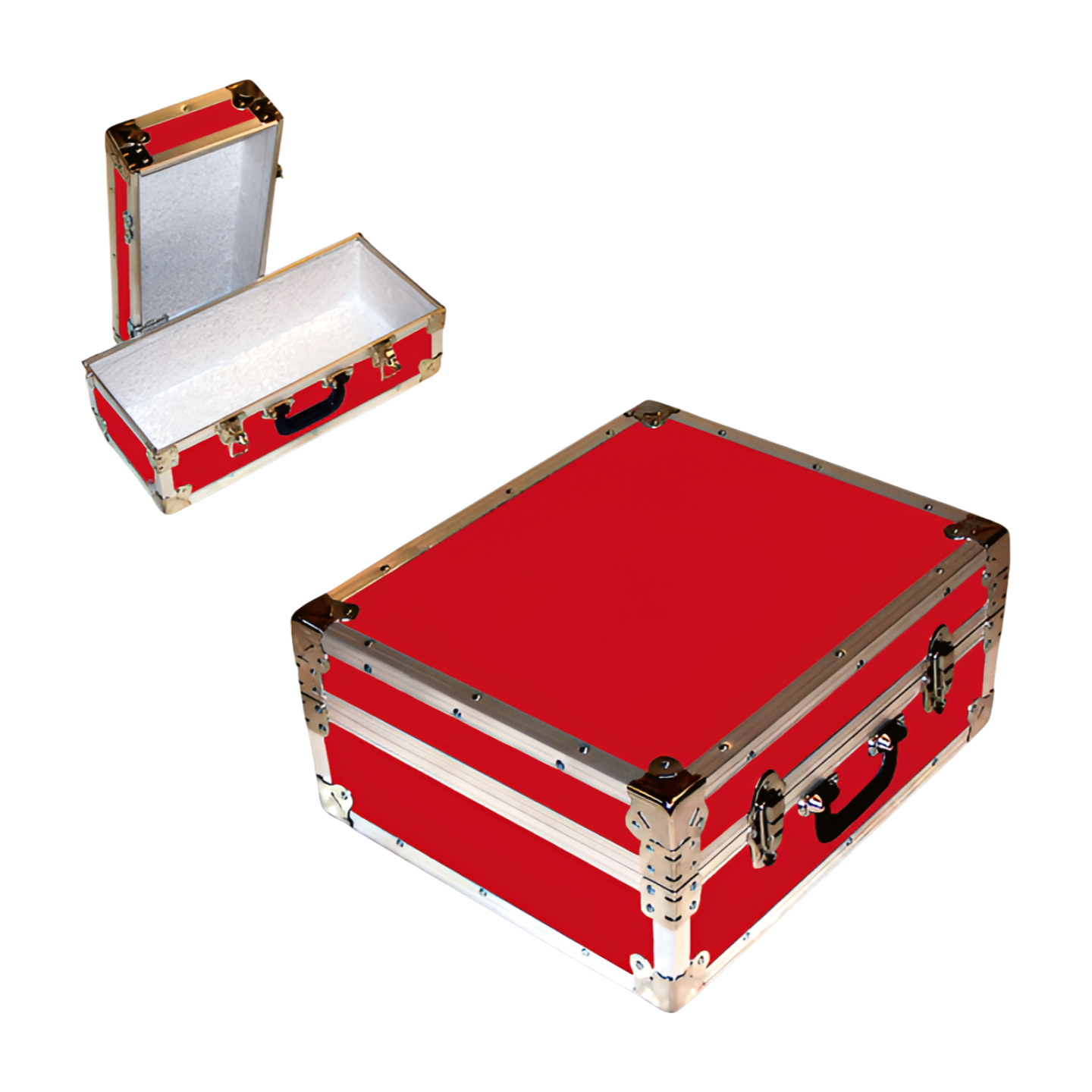 17-075 RE RED Single 200 Storage Trunk with Alloy Trim