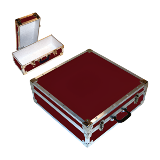 19-085 RE MAROON CD 200 Storage Trunk with Alloy Trim
