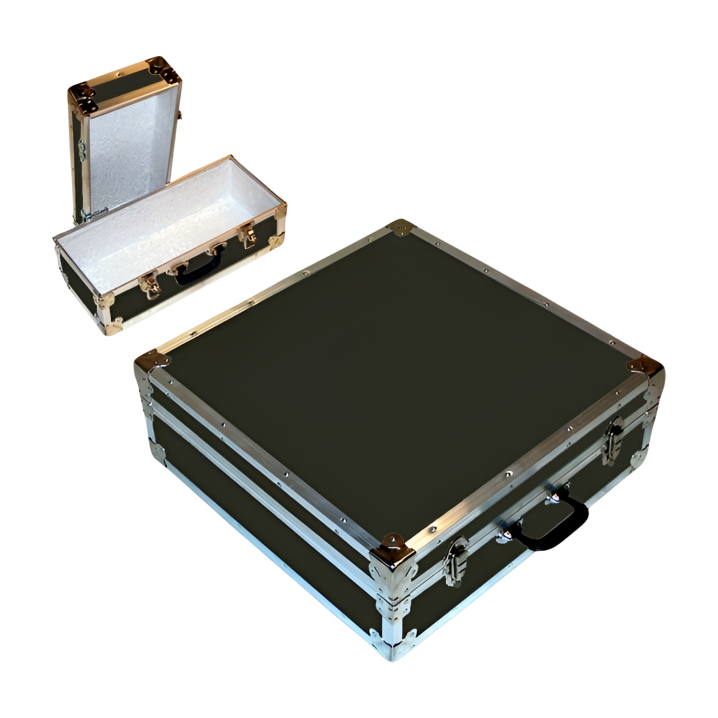 19-083 RE OLIVE CD 200 Storage Trunk with Alloy Trim