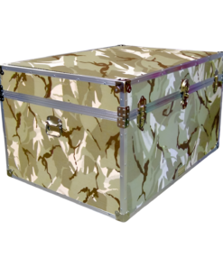 01-185 DSE DESERT STORM CAMO Super Jumbo Storage Trunk with Alloy Trim