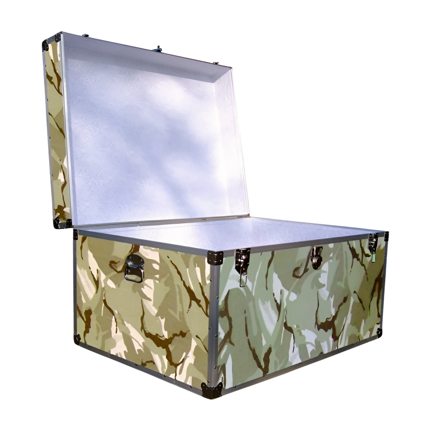 02-175 DSE DESERT STORM CAMO Jumbo Storage Trunk with Alloy Trim - Image 2