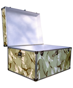 Alternative view of 01-185 DSE DESERT STORM CAMO Super Jumbo Storage Trunk with Alloy Trim
