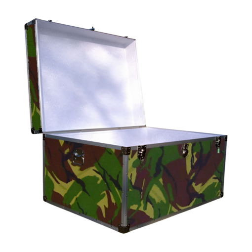 02-172 JCE JUNGLE CAMO Jumbo Storage Trunk with Alloy Trim - Image 2